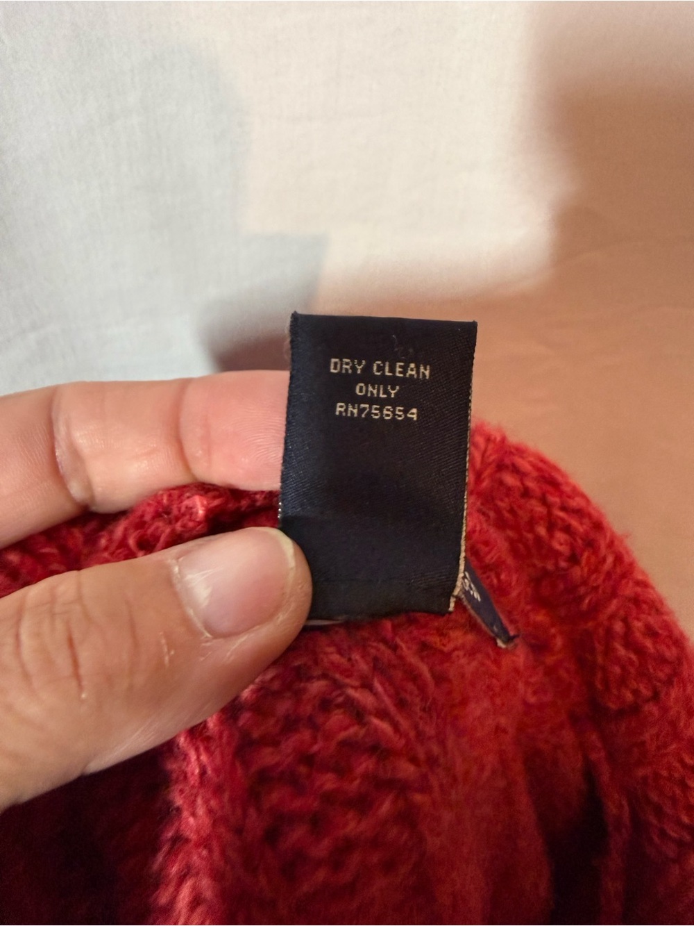 Abercrombie & Fitch Vintage Lambswool Hoodie Sweater Red Ribbed Knit Size S - Picture 6 of 6